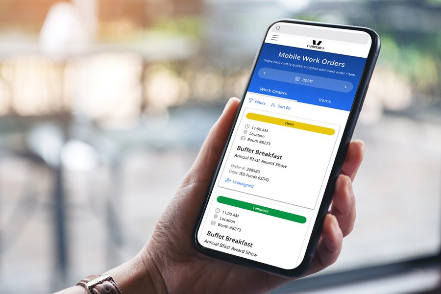 Mobile Work Order in hand